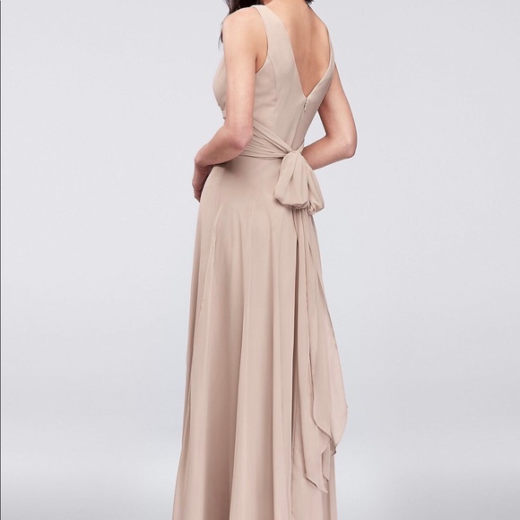 Surplice Tank Long Chiffon Bridesmaid 